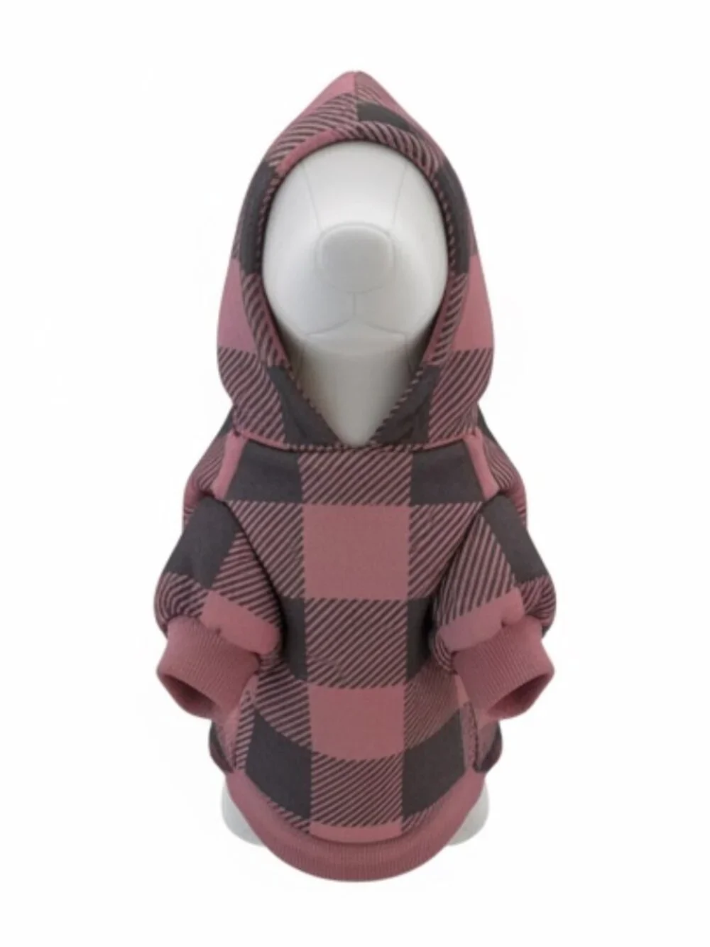 KOOLTAIL Plaid Dog Hoodie Pet Clothes Sweater with Hood and Pocket for Small Dog